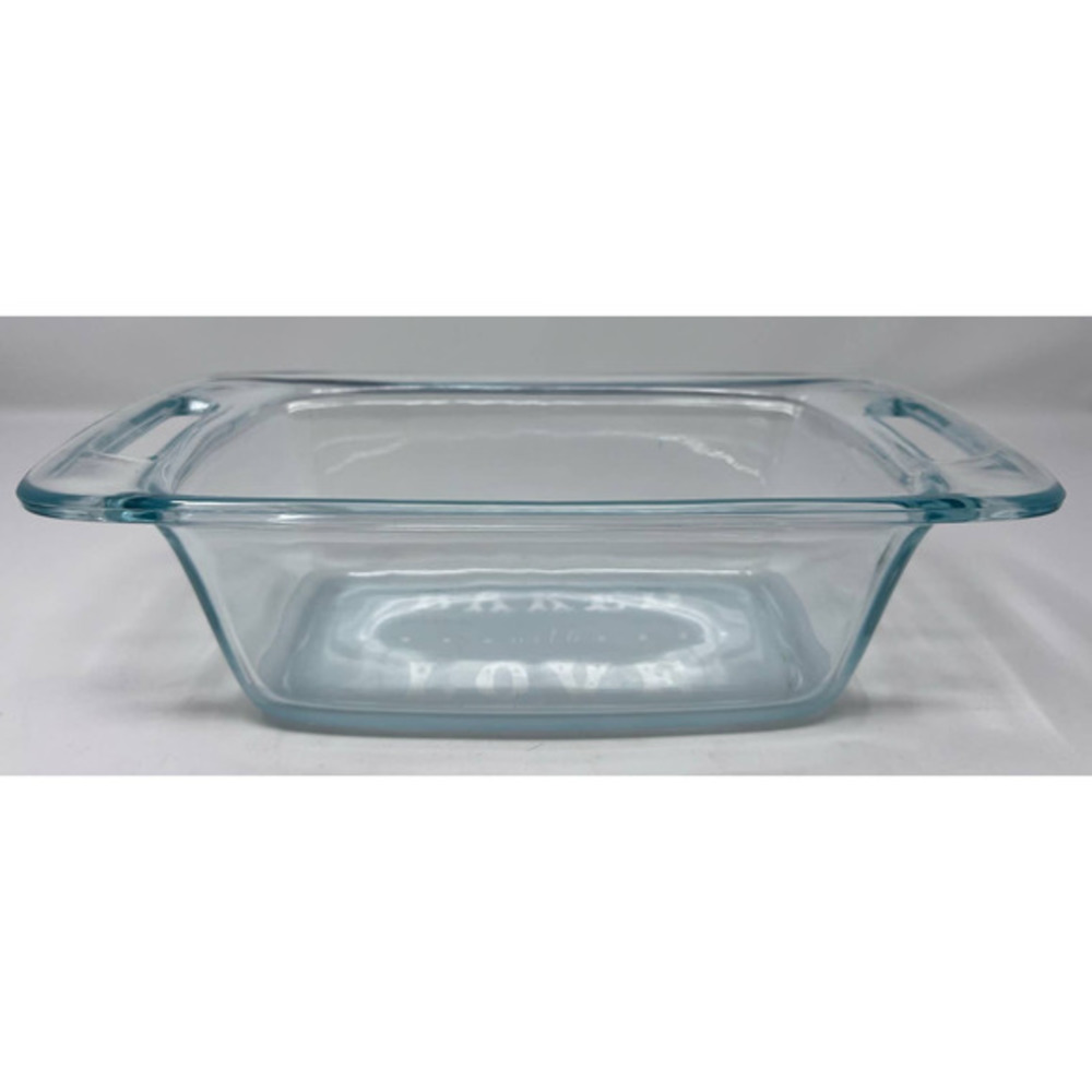 Pyrex Loaf Dish Frosted Bottom Baked With Love Easy Handle 1.5 quart 11" Long